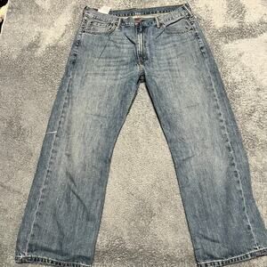 Levis 569 Denim Jeans Men 36 x30 Loose Straight Blue Denim Pants **